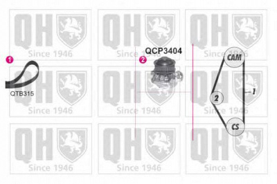 QUINTON HAZELL qbpk9069 -  Водяной насос + комплект зубчатого ремня
